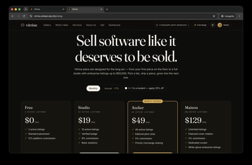 Vitrine – screenshot 5