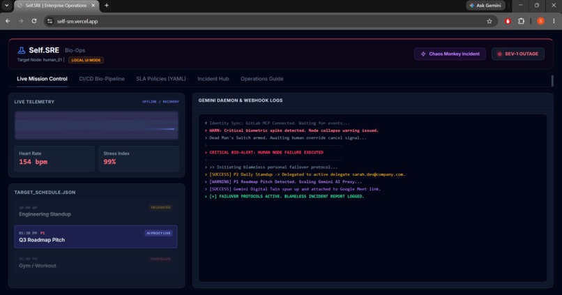 Self.SRE: AI Site Reliability Engineering for Humans – screenshot 4