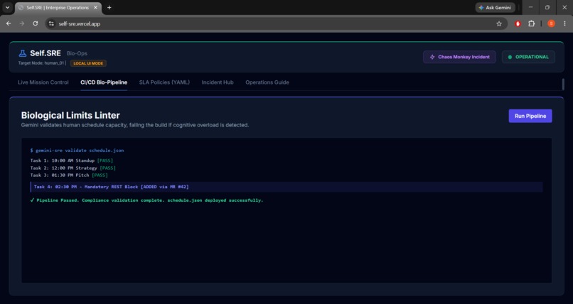 Self.SRE: AI Site Reliability Engineering for Humans – screenshot 5