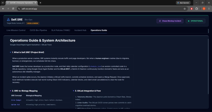 Self.SRE: AI Site Reliability Engineering for Humans – screenshot 9