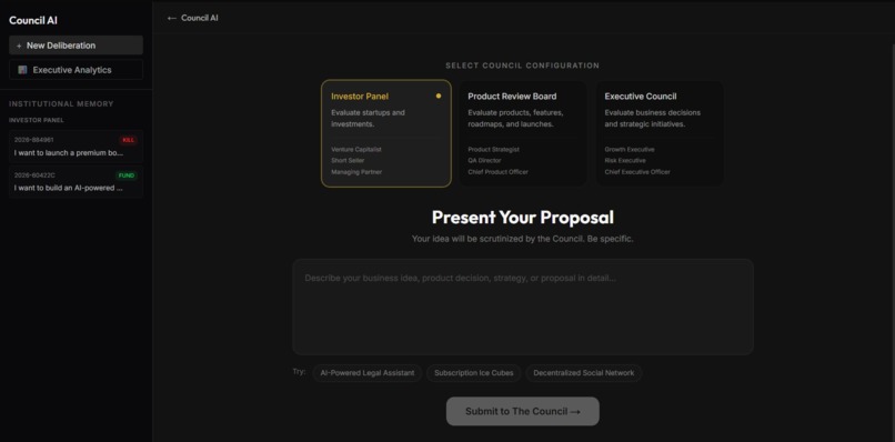 Council AI: The Executive Decision Engine – screenshot 2