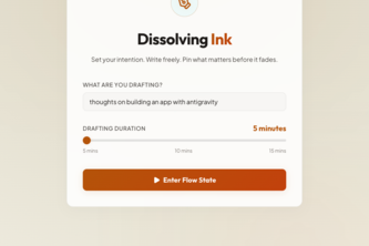 Dissolving ink : A rapid thought capture tools