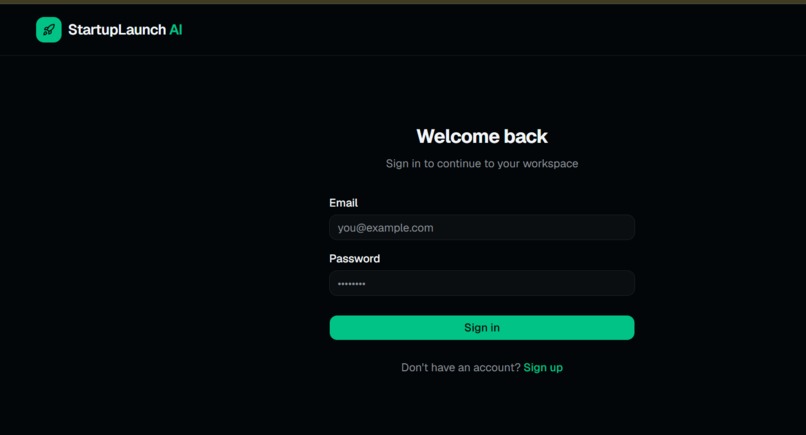 StartupLaunch AI – screenshot 1