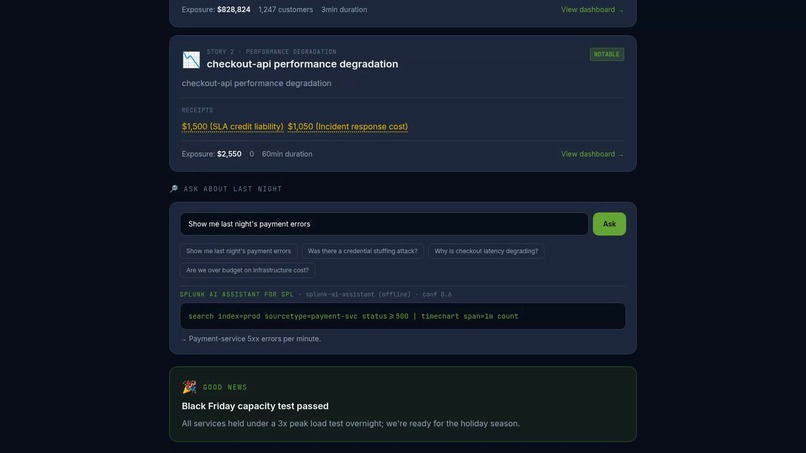 Splunk Executive Pulse – screenshot 3