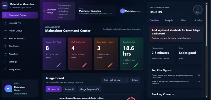 Maintainer Guardian – screenshot 1