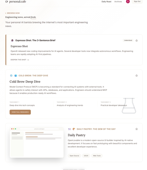 Personal Internet Barrista – screenshot 1
