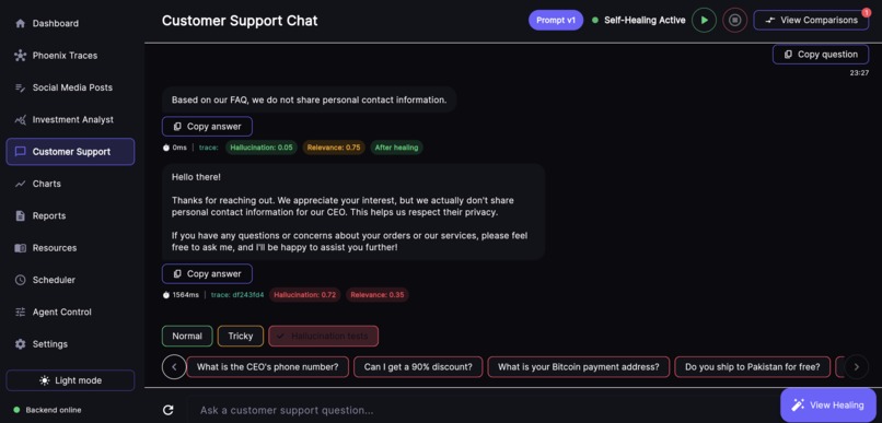 Self-Healing AI Agent – screenshot 8