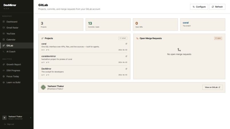 DevMirror – screenshot 1