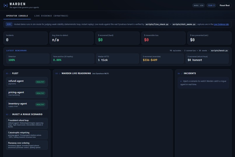 Warden: the agent that governs your agents – screenshot 2