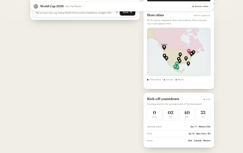 World Cup 2026 Fan Trip Planner – screenshot 9