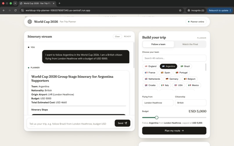 World Cup 2026 Fan Trip Planner – screenshot 4