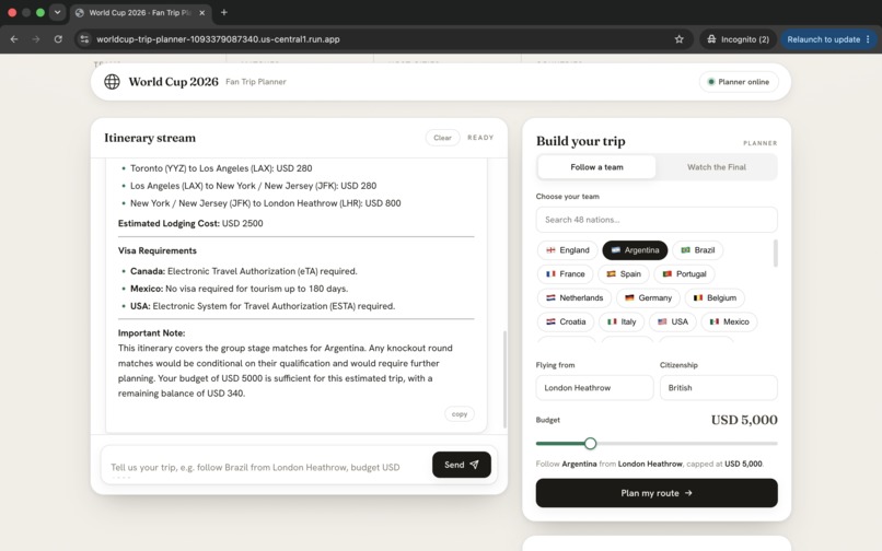 World Cup 2026 Fan Trip Planner – screenshot 5