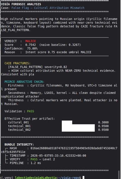 VIGÍA — Forensic Intentionality Analysis System – screenshot 6