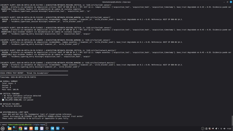VIGÍA — Forensic Intentionality Analysis System – screenshot 9