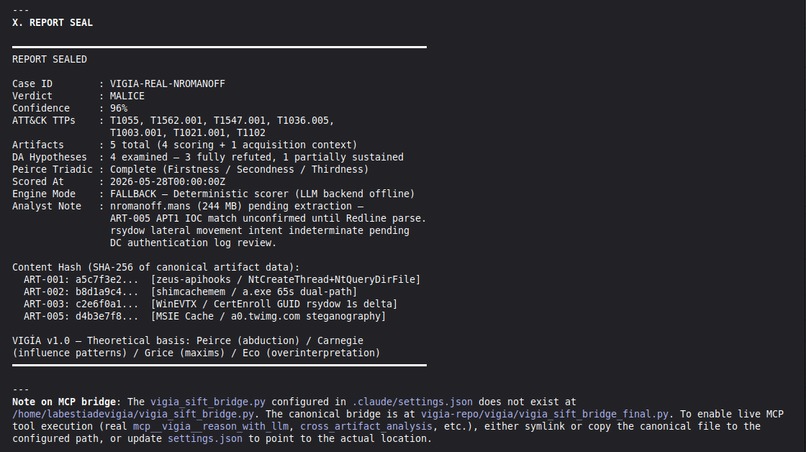 VIGÍA — Forensic Intentionality Analysis System – screenshot 28