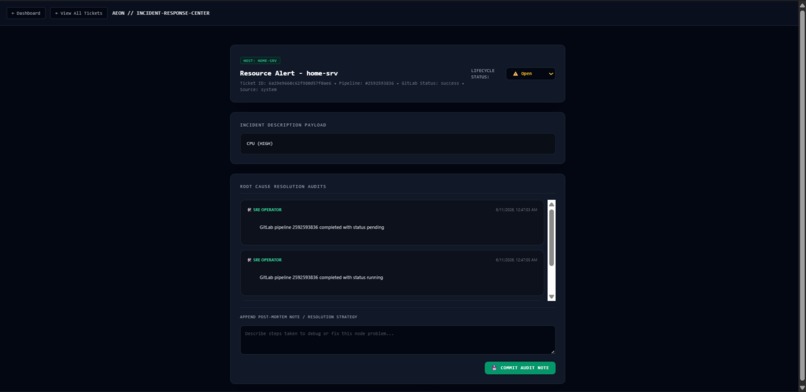 Aeon Core: Autonomous Closed-Loop SRE Remediation Engine – screenshot 1