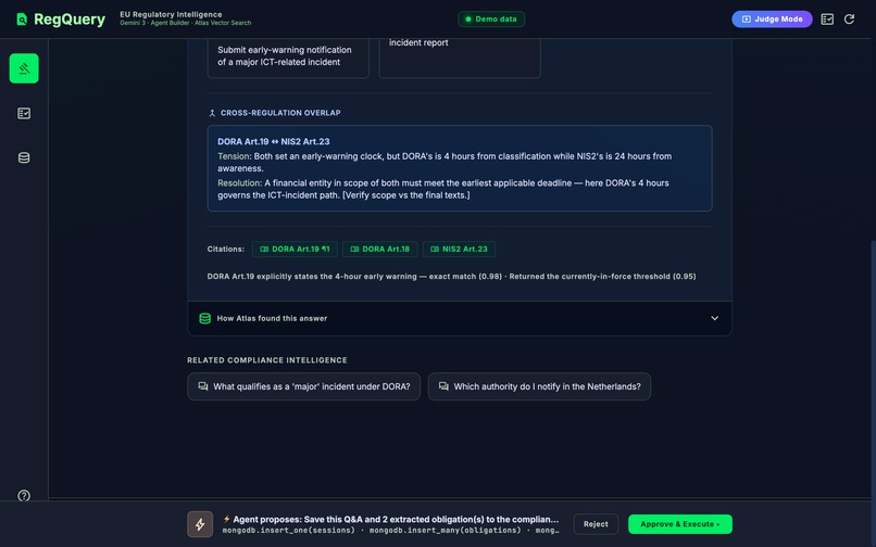 RegQuery — EU Regulatory Q&A Agent – screenshot 2