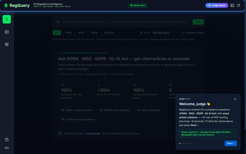 RegQuery — EU Regulatory Q&A Agent – screenshot 3