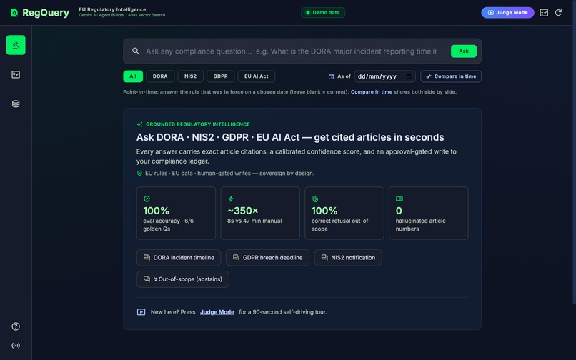 RegQuery — EU Regulatory Q&A Agent – screenshot 5