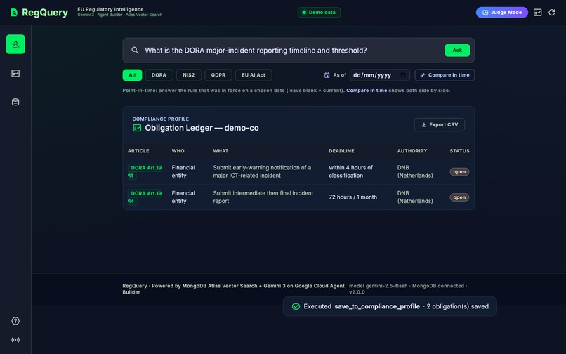 RegQuery — EU Regulatory Q&A Agent – screenshot 6