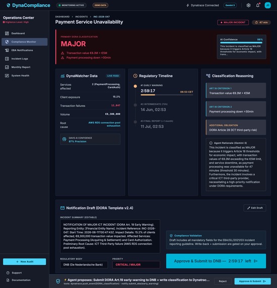 DynaCompliance — DORA Incident Reporting Agent – screenshot 6