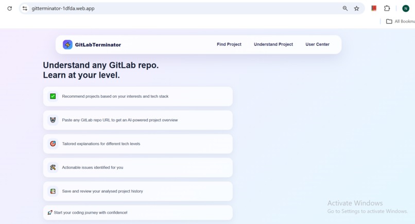GitLabTerminator – screenshot 2