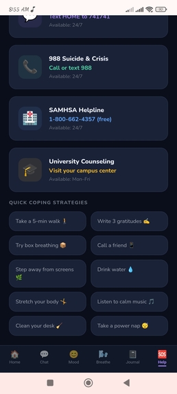 MindMate - AI Student Mental Health App – screenshot 6