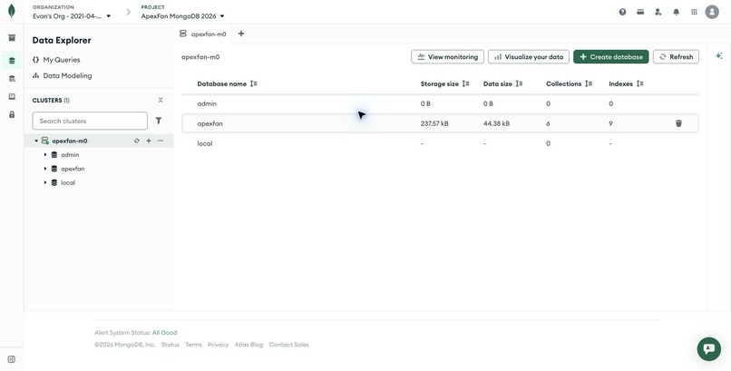 ApexFan-mongodb – screenshot 1
