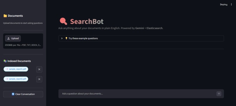SearchBot — AI Document Intelligence Agent – screenshot 1