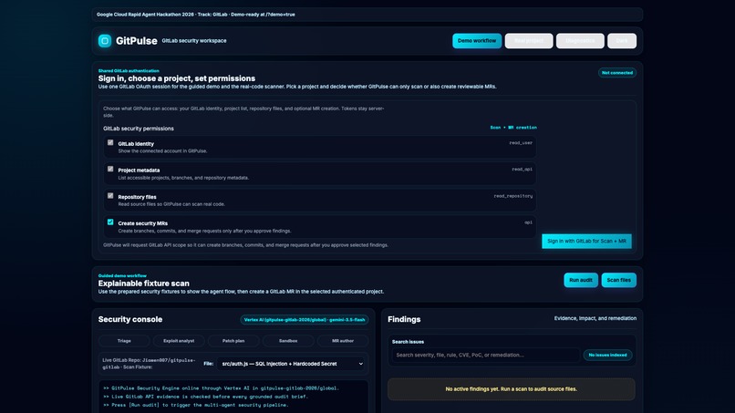 GitPulse — Agent-Native Security Scanner & Autofixer  – screenshot 3