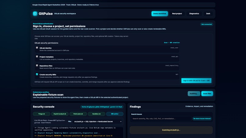 GitPulse — Agent-Native Security Scanner & Autofixer  – screenshot 5