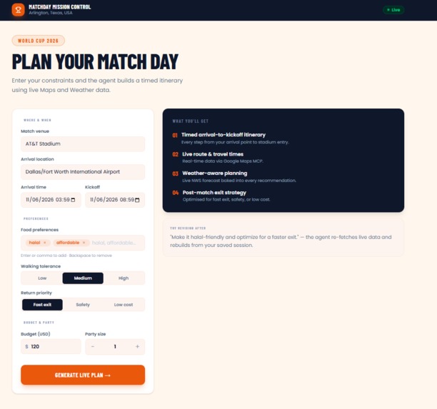 MatchDay Mission Control – screenshot 1