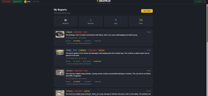 Areapulse – screenshot 2