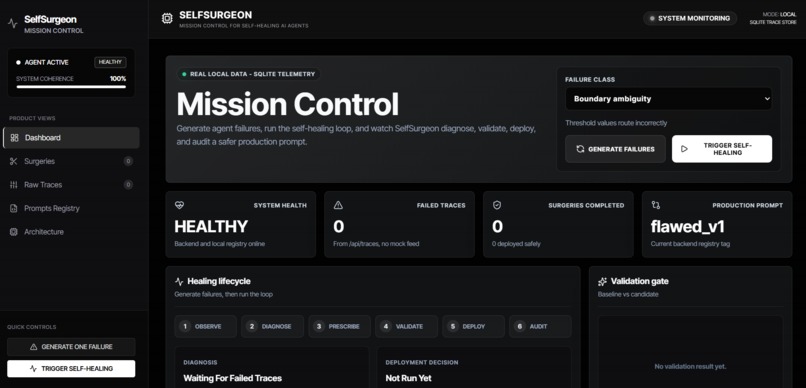SelfSurgeon - Autonomous AI Self-Healing Agent – screenshot 2