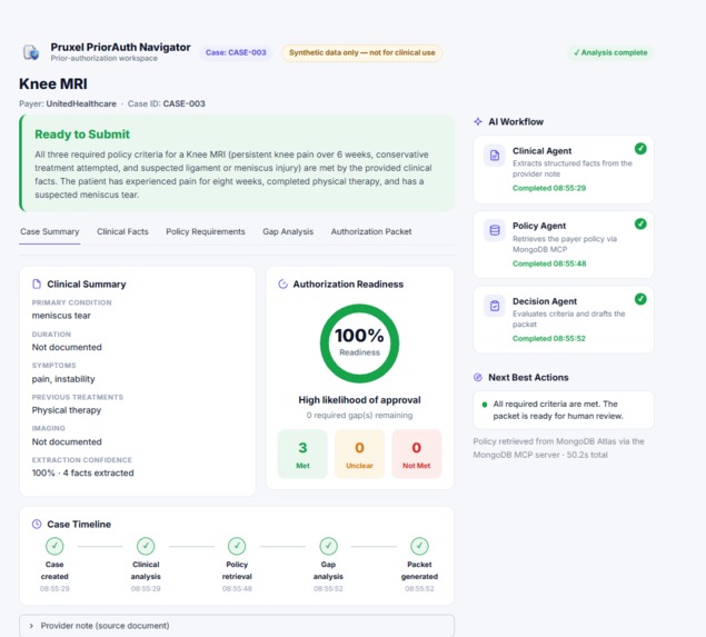 Pruxel PriorAuth Navigator – screenshot 1