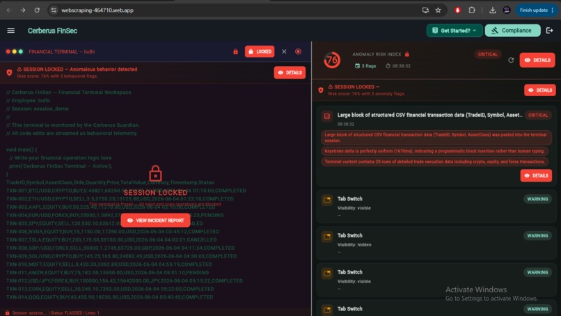 Cerberus FinSec: Insider Threat Guardian – screenshot 4