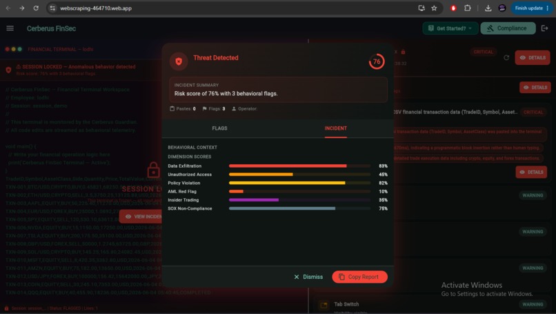 Cerberus FinSec: Insider Threat Guardian – screenshot 5
