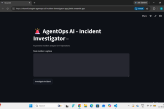 AgentOps AI – Incident Investigator