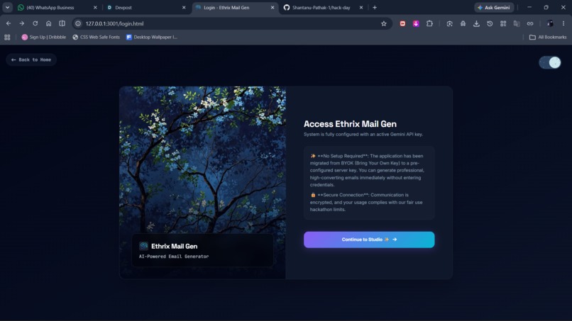 Ethrix mail gen – screenshot 4