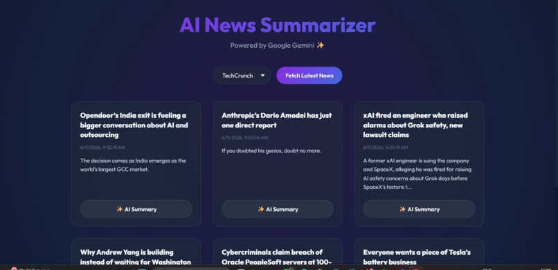 AI News Summarizer – screenshot 1