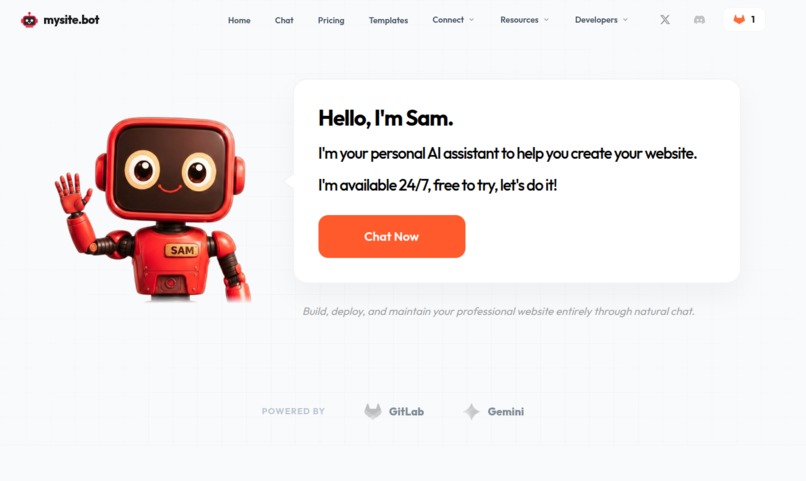 mysite.bot – screenshot 1