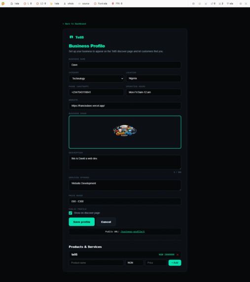 Tell5 whatsapp business ai  – screenshot 2