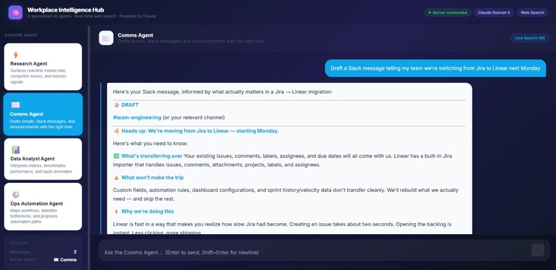 Nexus-workplace intel hub – screenshot 1