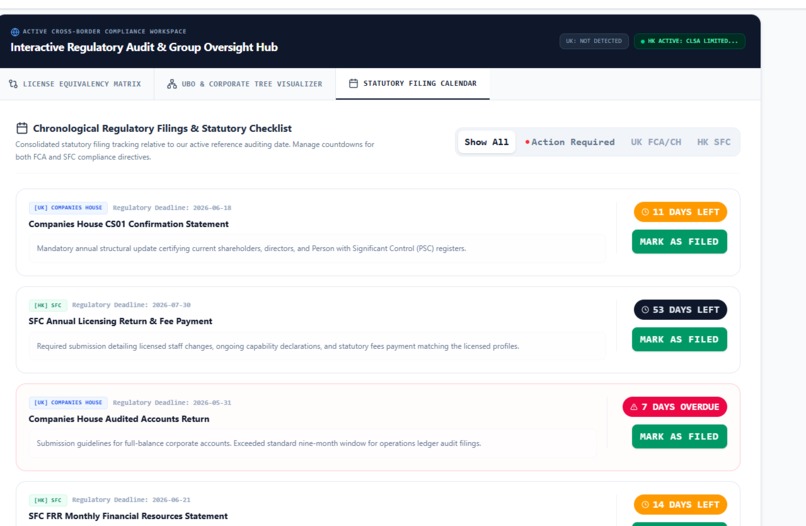 Dual-Market Corporate Compliance Analytics – screenshot 4