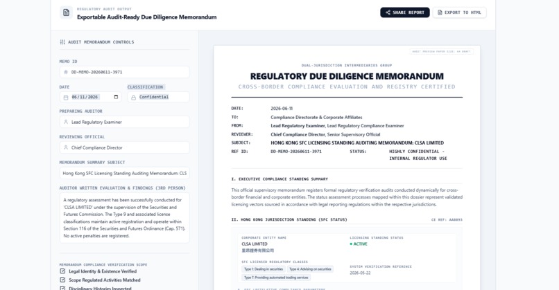 Dual-Market Corporate Compliance Analytics – screenshot 5