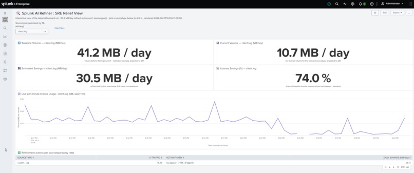 Splunk AI Refiner – screenshot 2