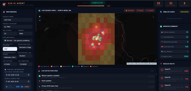 SAR AI Agent: Drone Intelligence & Routing – screenshot 2