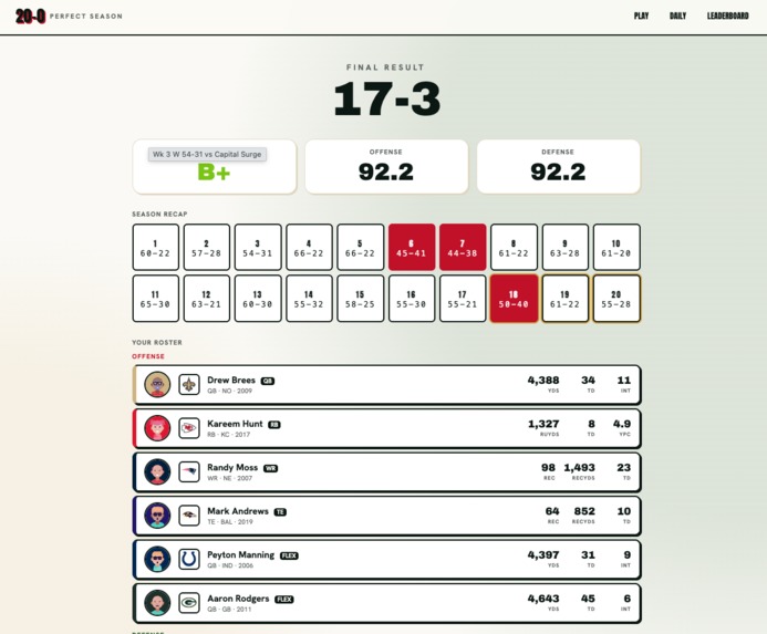 20-0 Game NFL Draft – screenshot 3