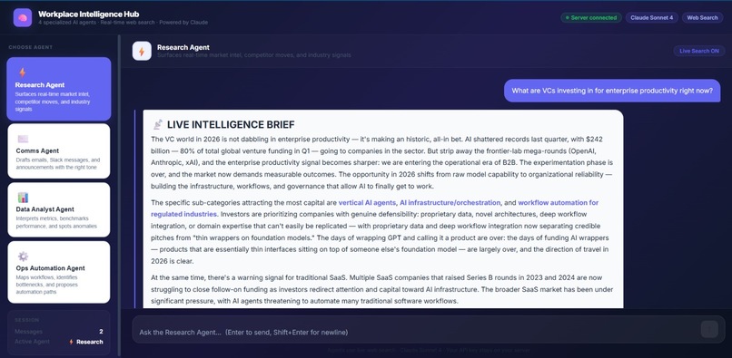 Nexus-workplace intel hub – screenshot 2