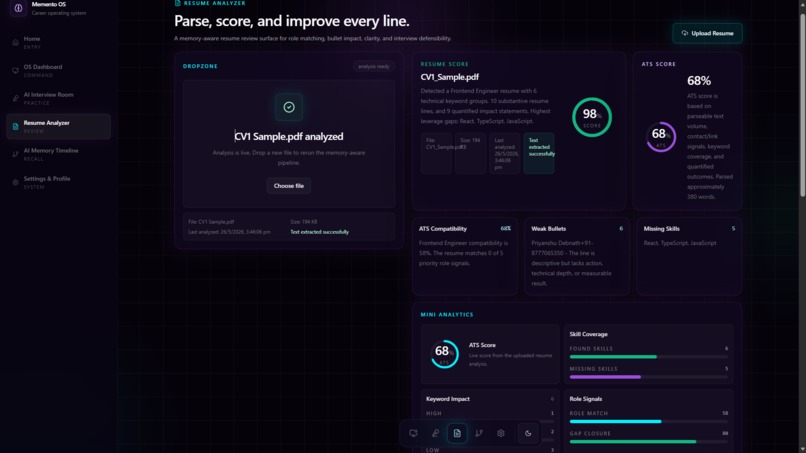 Memento OS – AI Career Operating System – screenshot 13